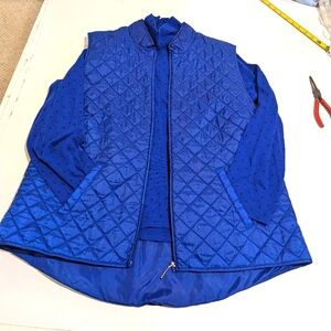 Karen Scott Quilted Vest and Shirt